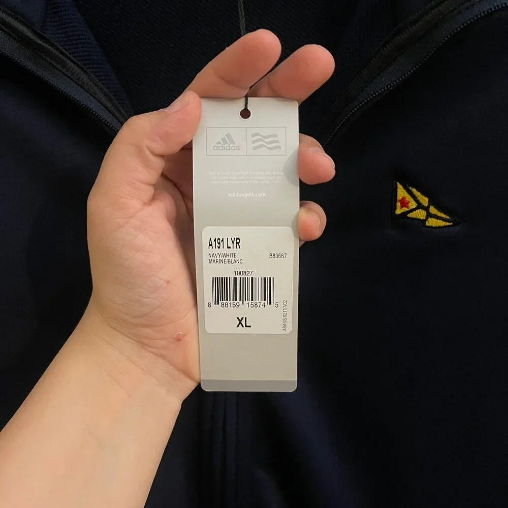 NWT Adidas XL Navy Men's Zip Up Jacket‎